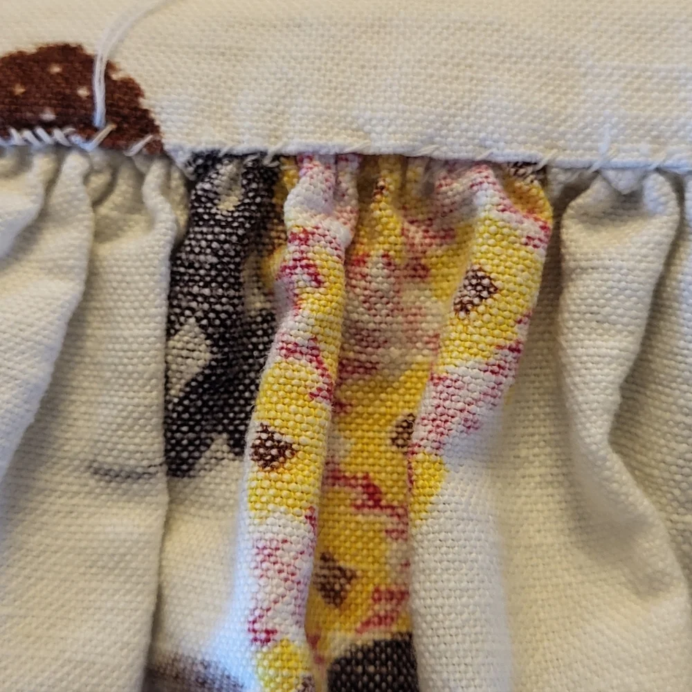 1960s Heavy Cotton Handmade Half Apron Fruit Design